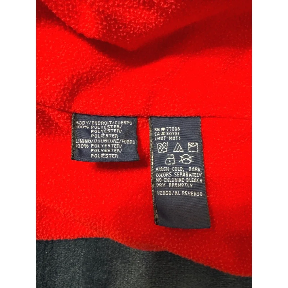 Tommy‎ Hilfiger Kids Navy Blue Fleece Lined Hooded Windbreaker Jacket 2T Vintage